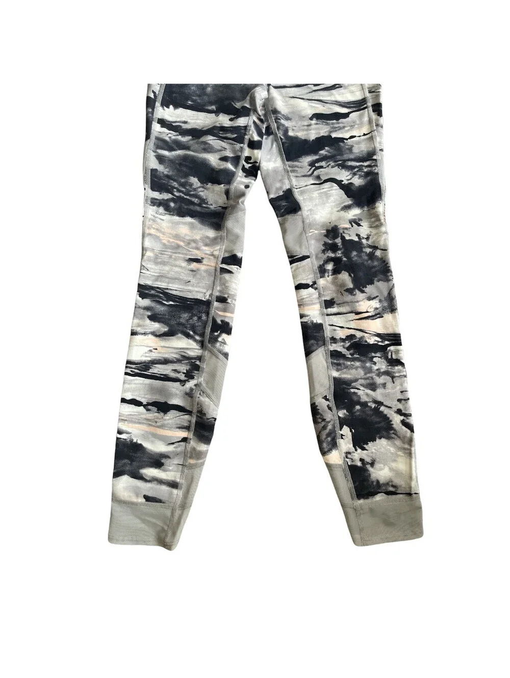 New Balance Womens Evolve 7/8 Leggings Black Camouflage High Rise Stretch XS New